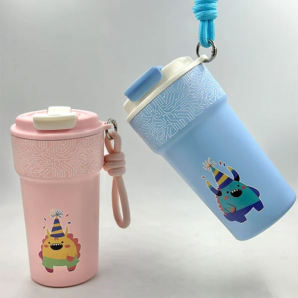 Cartoon Kid's geïsoleerde waterfles