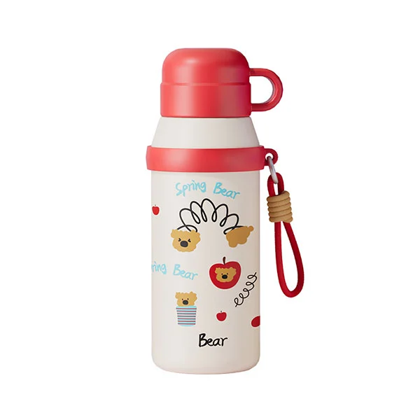 Flip Straw geïsoleerde waterfles met stro