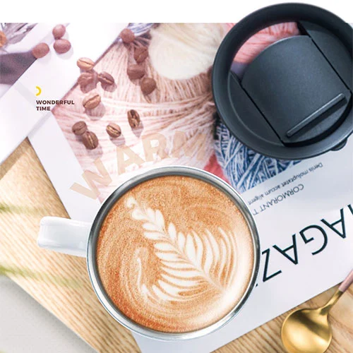 Stainless Steel Coffee Mug With Lid
