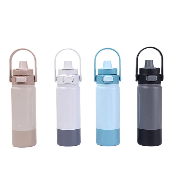 Sportfles van roestvrij staal met handvat