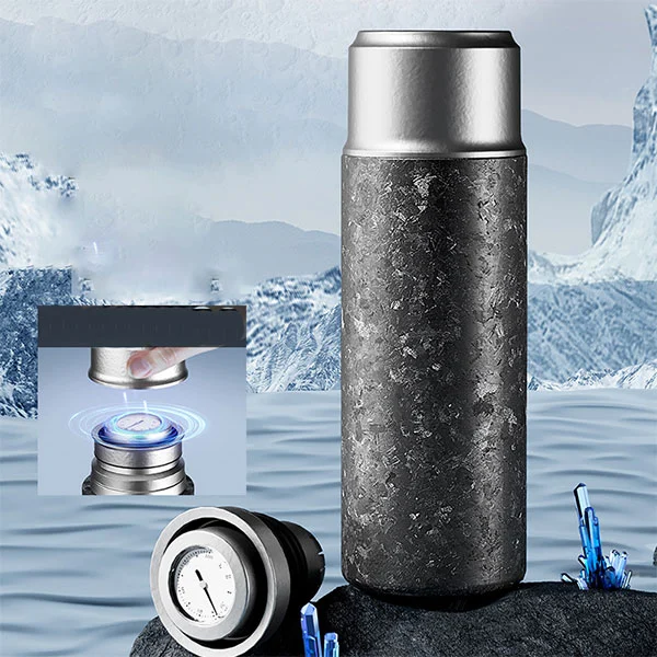 Titanium waterfles met magnetisch deksel